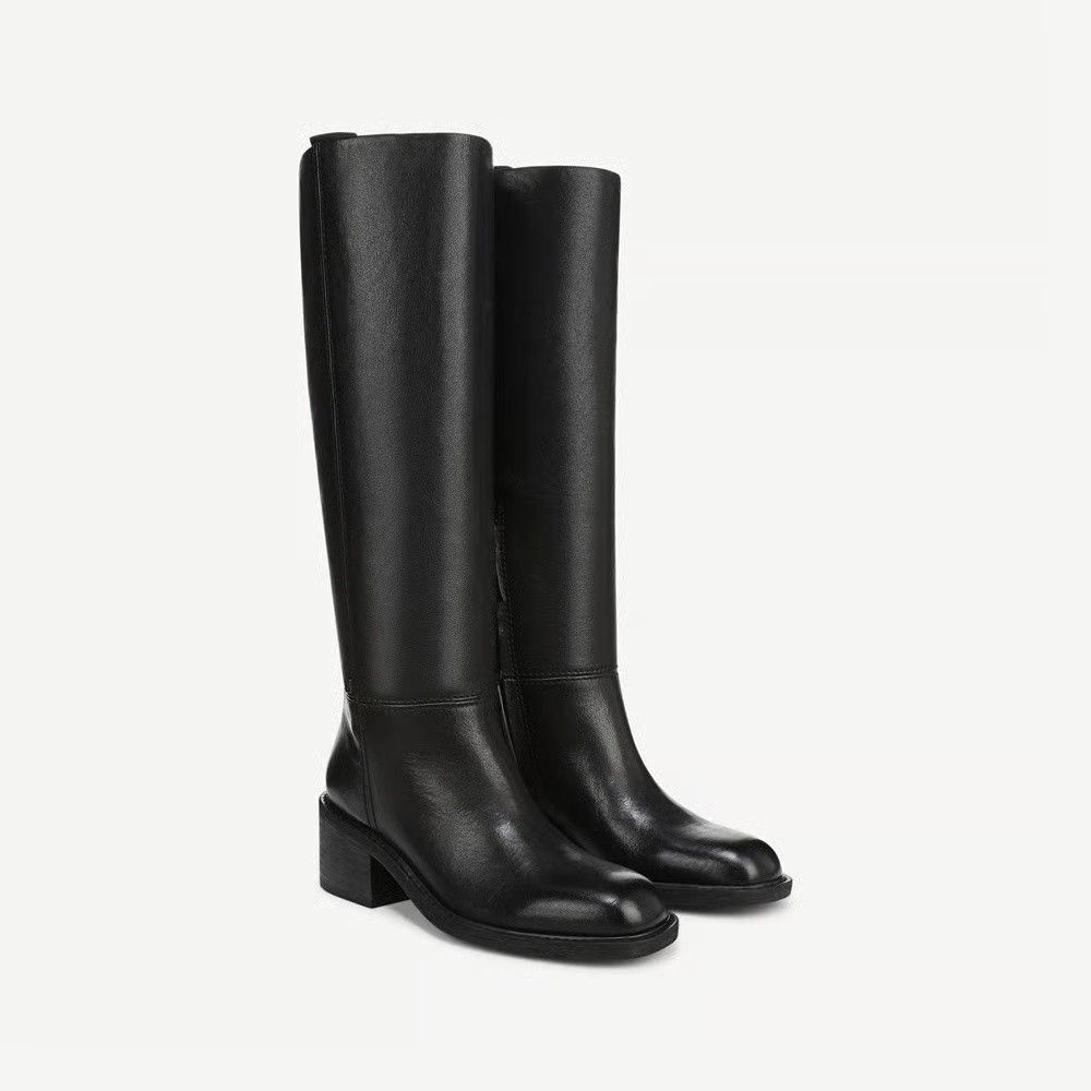 Franco Sarto Women's Niva Fashion Boot Black Leather 10 M